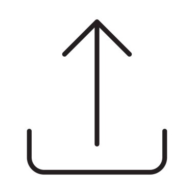 düz ok glif simge vektör