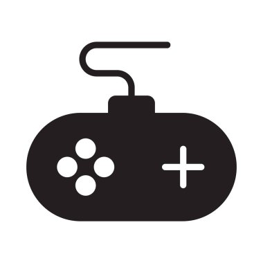 Konsol glif düz vektör simgesi