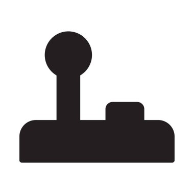 Gamepad glif düz vektör simgesi