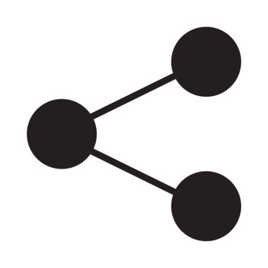 Ağ glif düz vektör simgesi