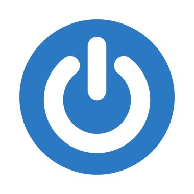 güç düğmesi glif simge renk vektör