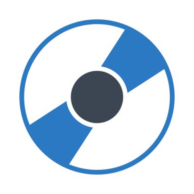 DVD glif renk vektör simgesi