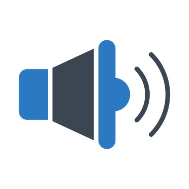 Ses glif renk vektör simgesi