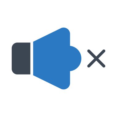 sessiz glif renk vektör simgesi