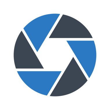 Kamera glif renk vektör simge