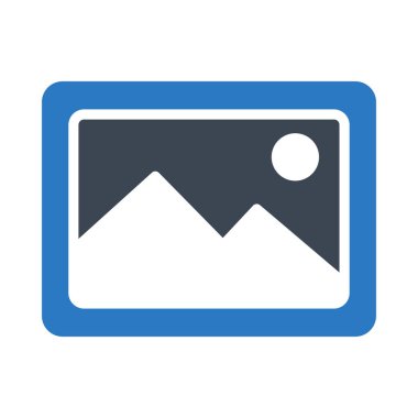 görüntü glif renk vektör simgesi