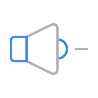 ince renkli çizgi vektör simge aşağı ses