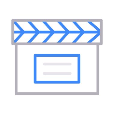 Klaket ince renk çizgi vektör simge