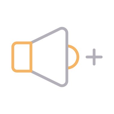 Ses ince renk çizgi vektör eklemek simge