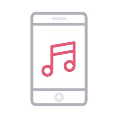 telefon müzik çizgi renk simge vektör