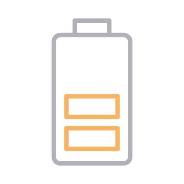 akümülatör ince renk çizgisi vektör simgesi