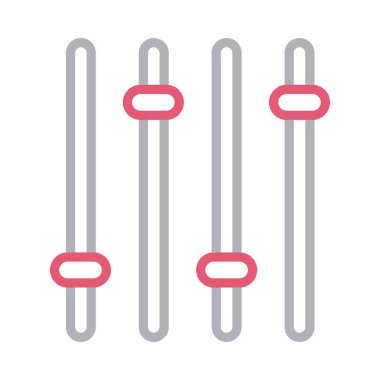 ayar ince renk çizgi vektör simgesi