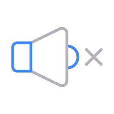 sessiz ince renk çizgi vektör simgesi