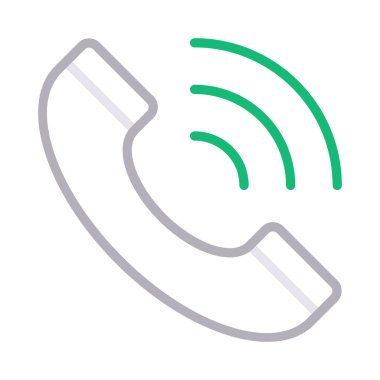 telefon ince renk çizgisi vektör simgesi