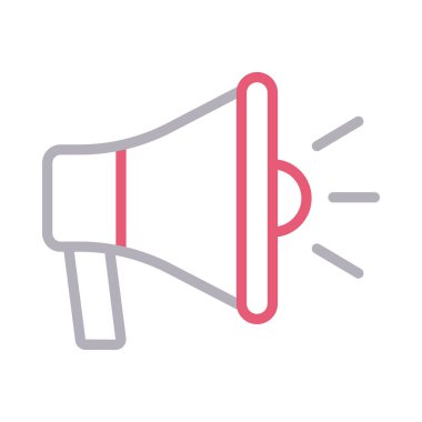 megafon ince renk çizgisi vektör simgesi