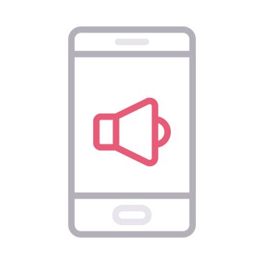 mobil ses çizgi renk simge vektör