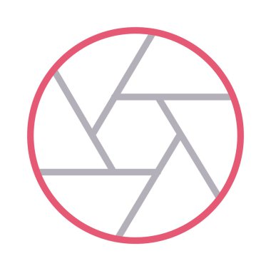 kamera ince renk çizgisi vektör simgesi