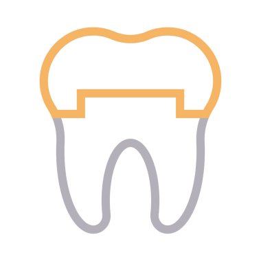 oral ince renkli çizgi vektör simgesi