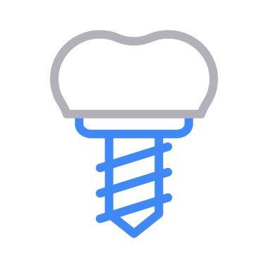 Diş ince renk çizgi vektör simgesi
