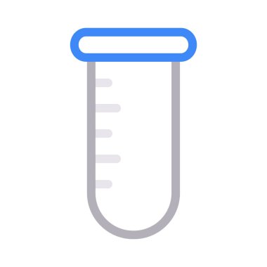 test tüpü ince renk çizgisi vektör simgesi