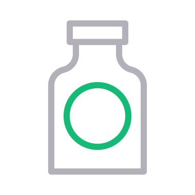 şişe ince renk çizgisi vektör simgesi