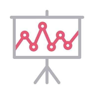 Analitik ince renk çizgi vektör simgesi