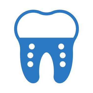 Diş glif renk vektör simgesi