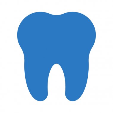 Diş glif renk vektör simgesi