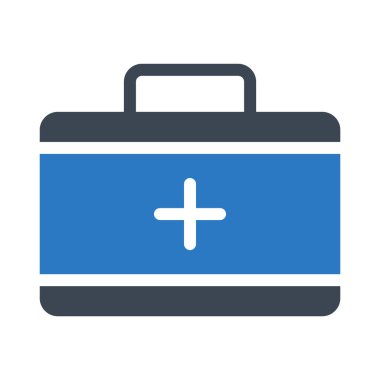 Tıbbi kutu glif simge renk vektör