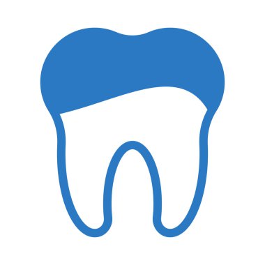 Diş glif simge renk vektör