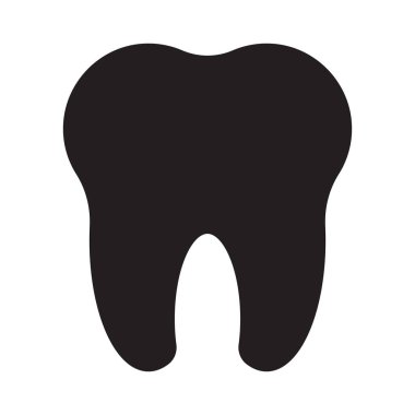 oral glif düz vektör simgesi