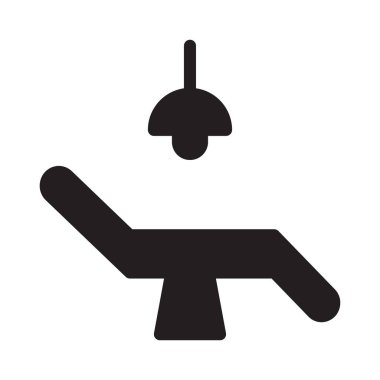 düz klinik glif simge vektör