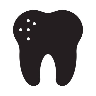 oral glif düz vektör simgesi