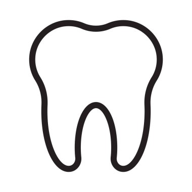 Diş ince çizgi vektör simgesi