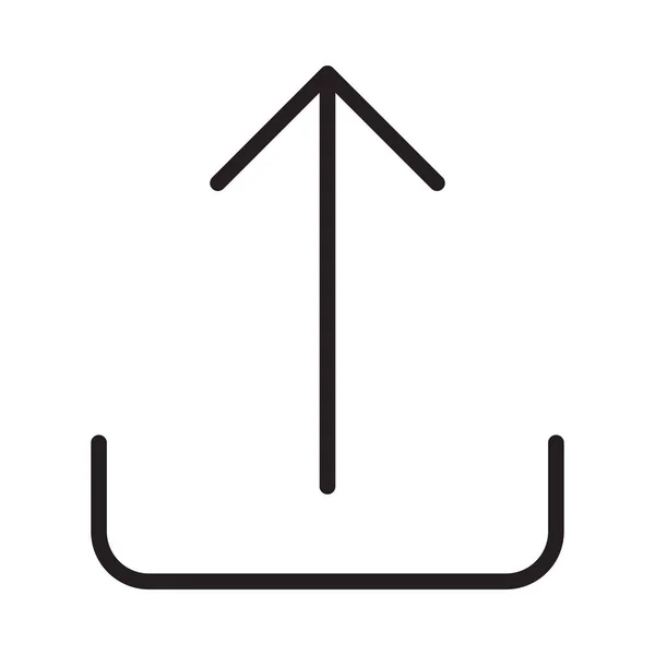 Flecha Delgada Línea Vector Icono — Vector de stock