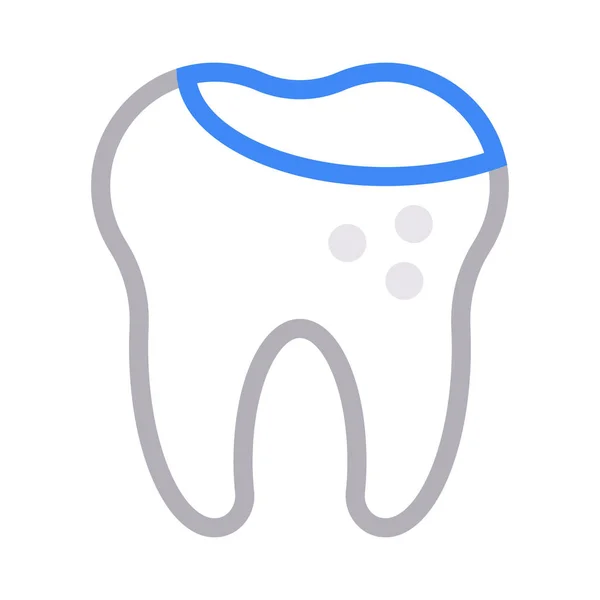 歯科細いカラーラインベクトルアイコン — ストックベクタ