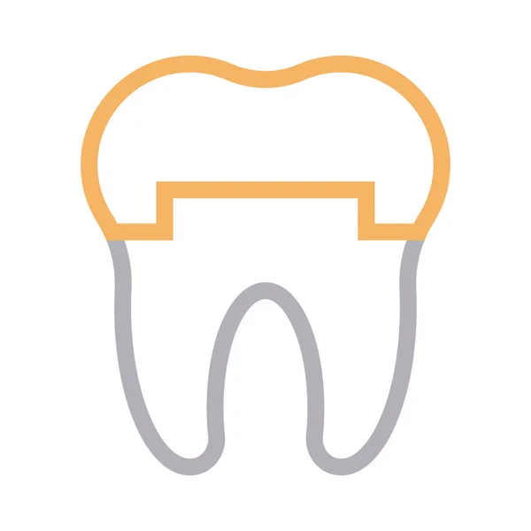 Icône Vectorielle Ligne Couleur Mince Orale — Image vectorielle