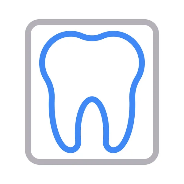 Иконка Вектора Зубной Тонкой Линии — стоковый вектор