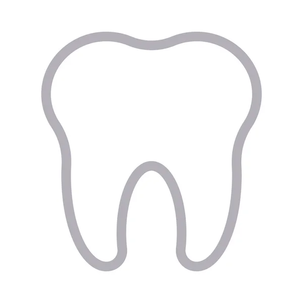 Icône Vectorielle Ligne Couleur Mince Dentaire — Image vectorielle