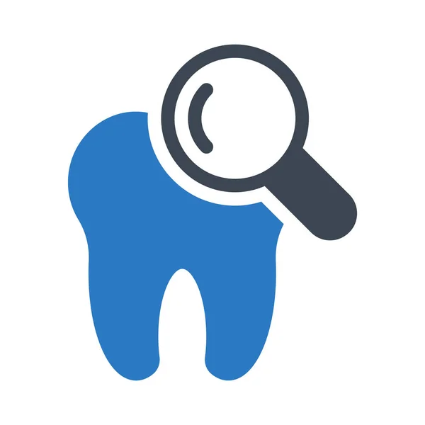 Dental Glyph Color Vector Icon — Stock Vector