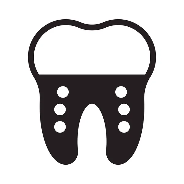 Επίπεδο Διανυσματικό Εικονίδιο Οδοντικού Γλύφου — Διανυσματικό Αρχείο