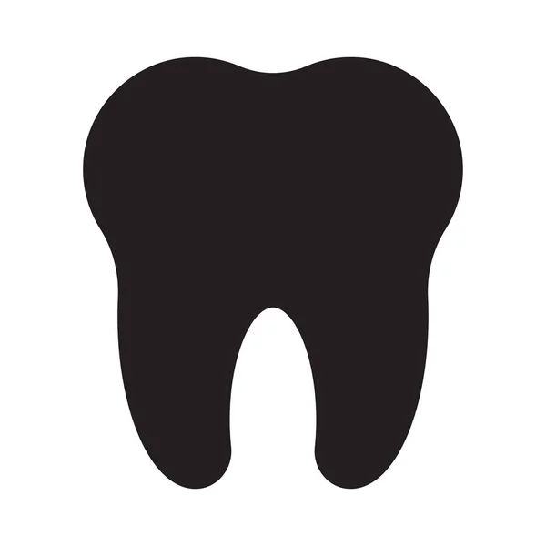Ícone Vetor Plano Glifo Dental —  Vetores de Stock