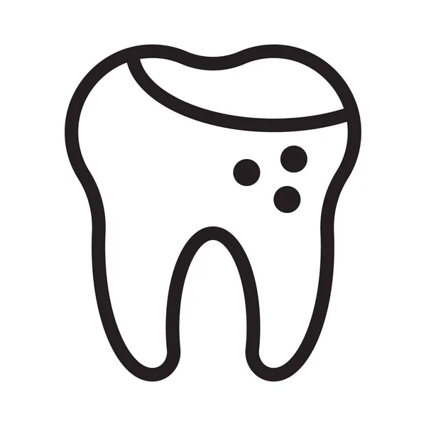 Línea Delgada Dental Vector Icono — Archivo Imágenes Vectoriales