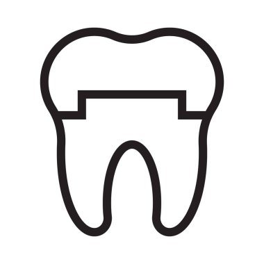 oral ince çizgi vektör simgesi