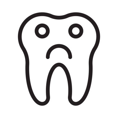 oral ince çizgi vektör simgesi