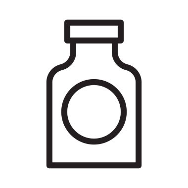 Tüp ince çizgi vektör simgesi