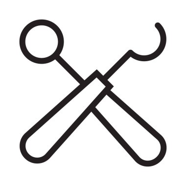 Tıbbi ince çizgi vektör simgesi