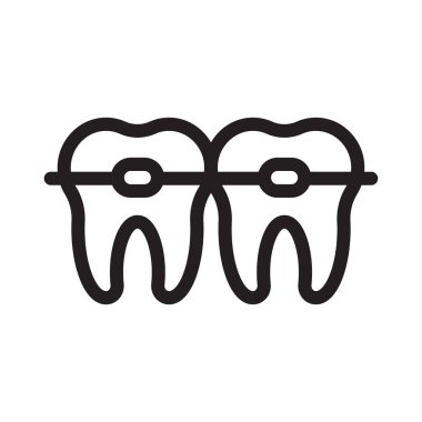 parantez ince çizgi vektör simgesi