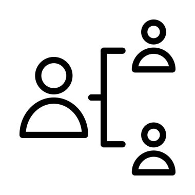 Kullanıcılar bağlantı ince çizgi vektör simgesi