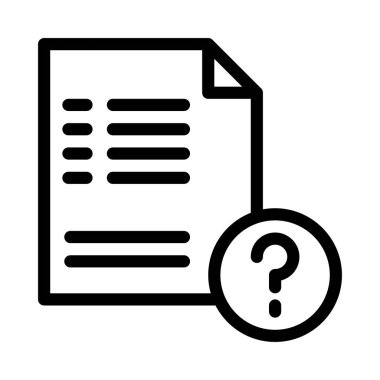 SSS dosyası ince çizgi vektör simgesi